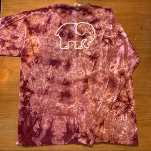 Ivory Ella Tye Die Maroon Long Sleeve